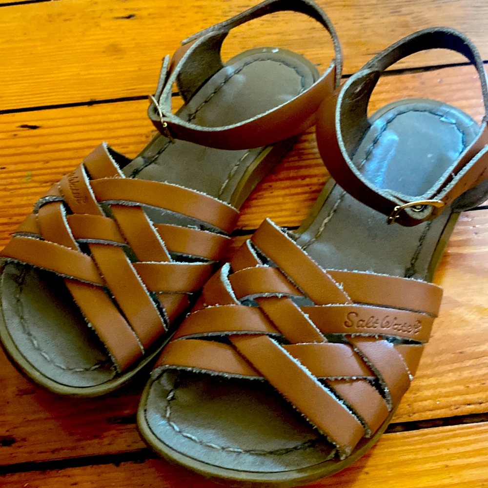 Girls Saltwater Brown Sandals